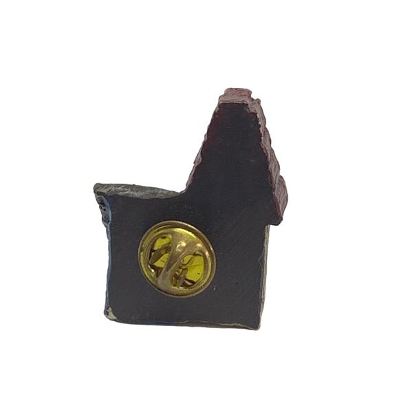 Blue & White Double Bird House Collectible Lapel Pin vintage style - Picture 7 of 8